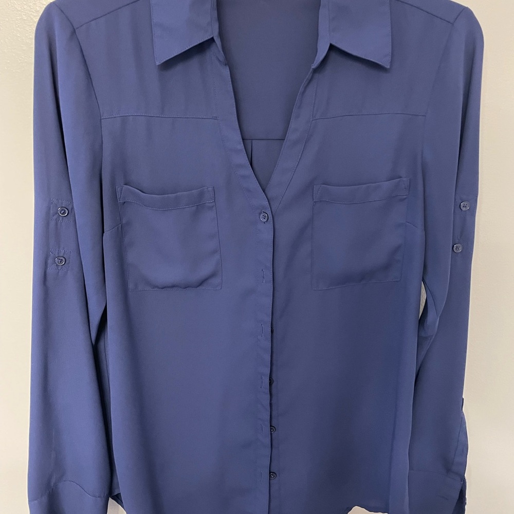 Express Navy Blue Portofino Shirt